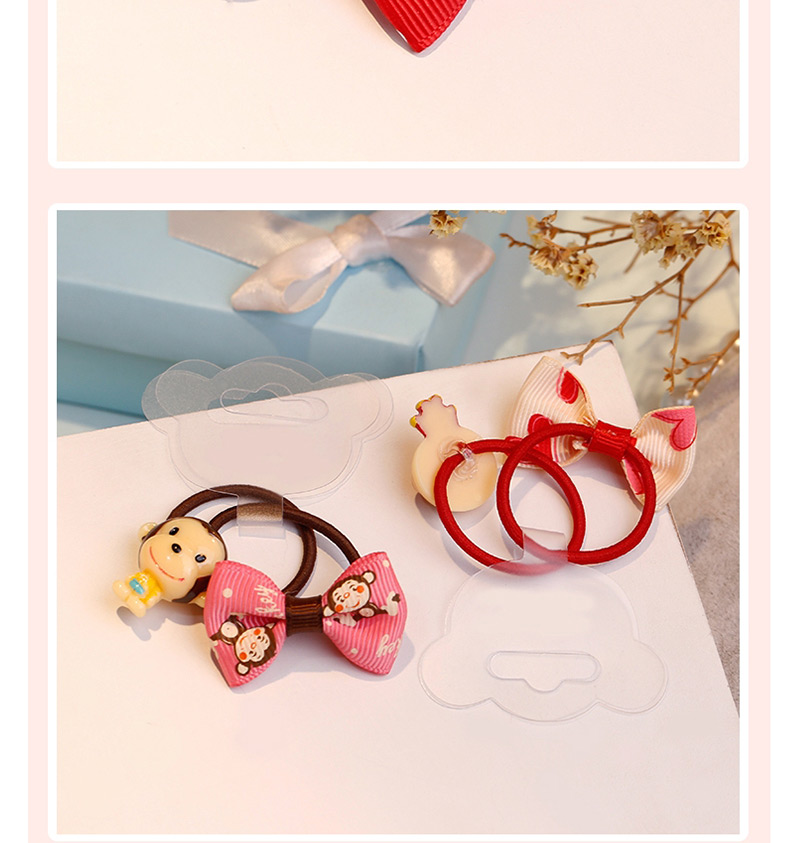Fashion Red+beige Bowknot Shape Decorated Hair Band (1pair),Kids Accessories