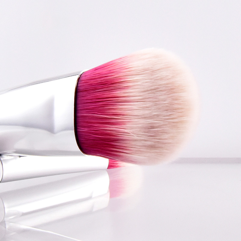 Fashion Plum Red Round Shape Decorated Makeup Brush (2 Pcs),Beauty tools