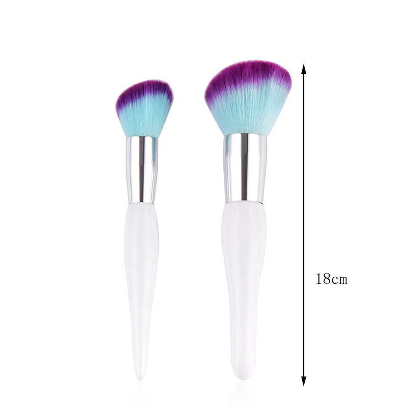 Fashion Blue+purple Oblique Shape Decorated Makeup Bruch (2 Pcs),Beauty tools