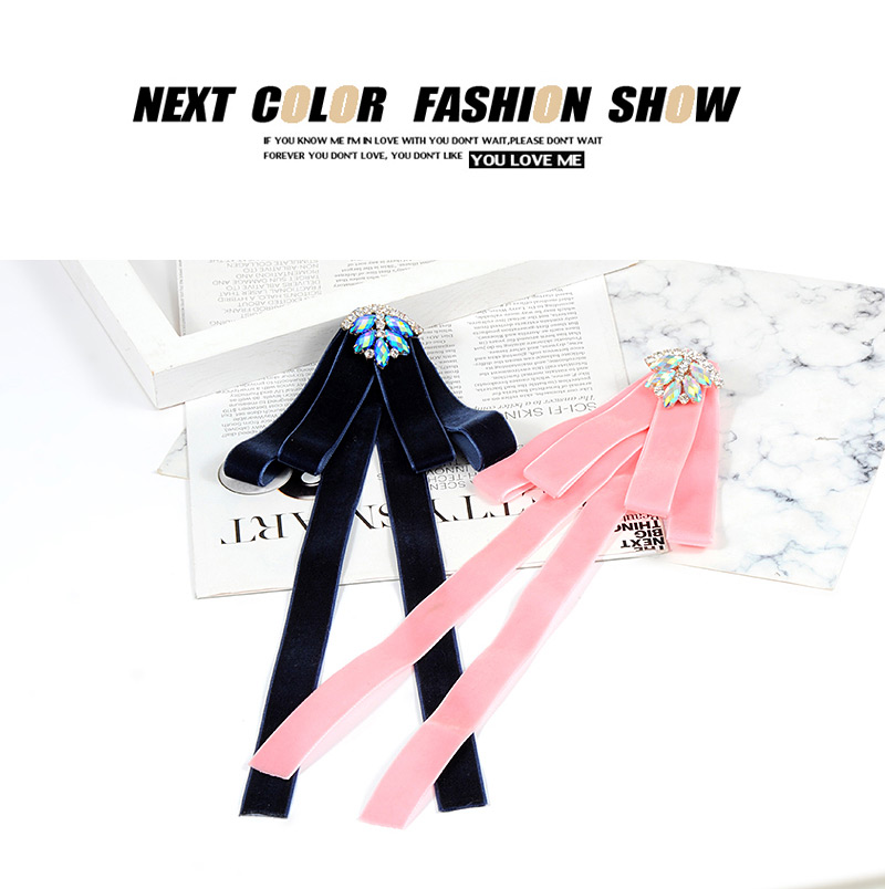 Fashion Pink Water Drop Shape Decorated Bowknot Brooch,Korean Brooches
