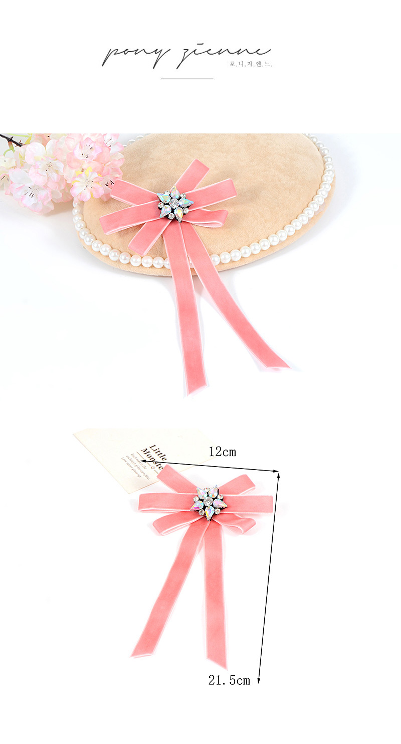 Fashion Pink Water Drop Shape Decorated Bowknot Brooch,Korean Brooches