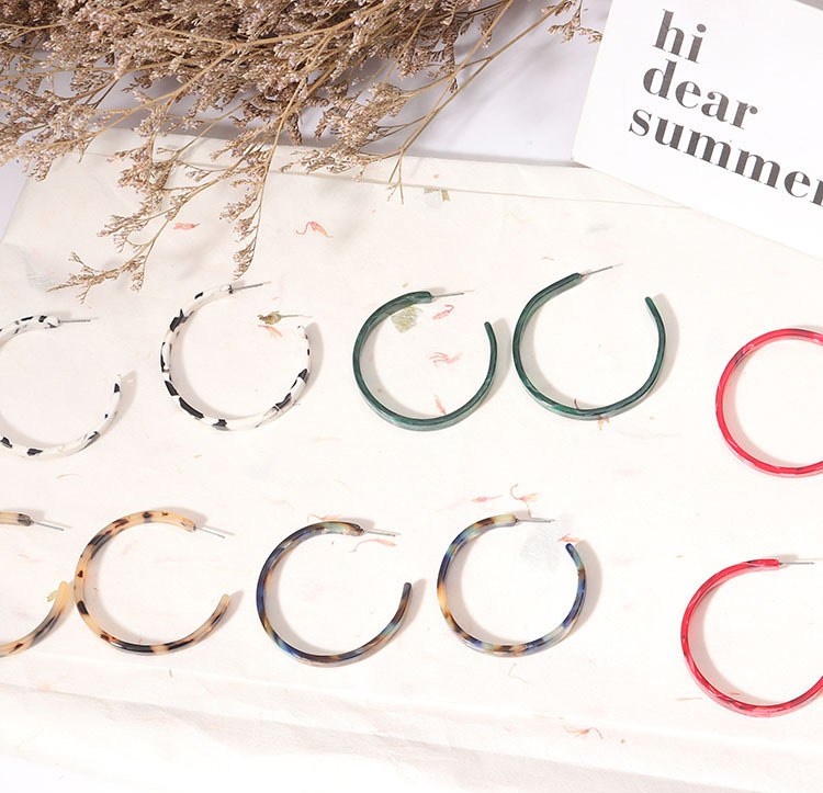 Fashion Green Circular Ring Shape Decorated Earrings,Drop Earrings