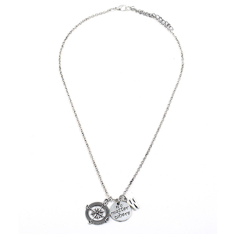 Fashion Silver Color Anchor Shape Decorated Necklace,Pendants