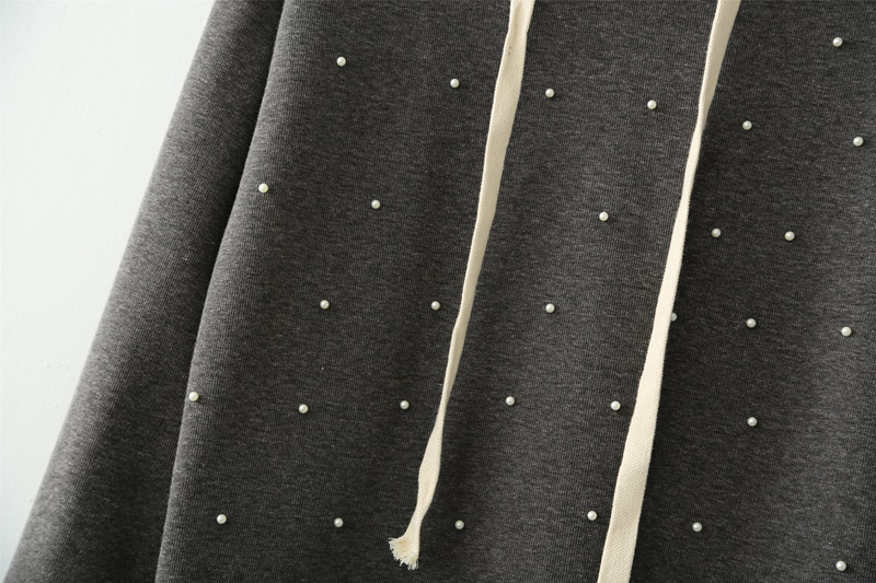 Fashion Khaki Pearl Decorated Sweater,Tank Tops & Camis