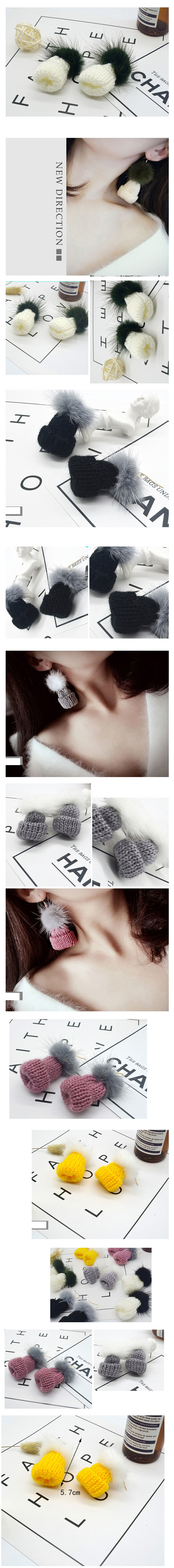 Fashion Gray Hat Shape Decorated Simple Earrings,Drop Earrings