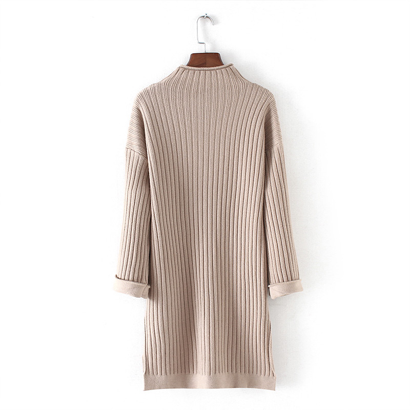 Fashion White Stripe Shape Design Pure Color Sweater,Sweater