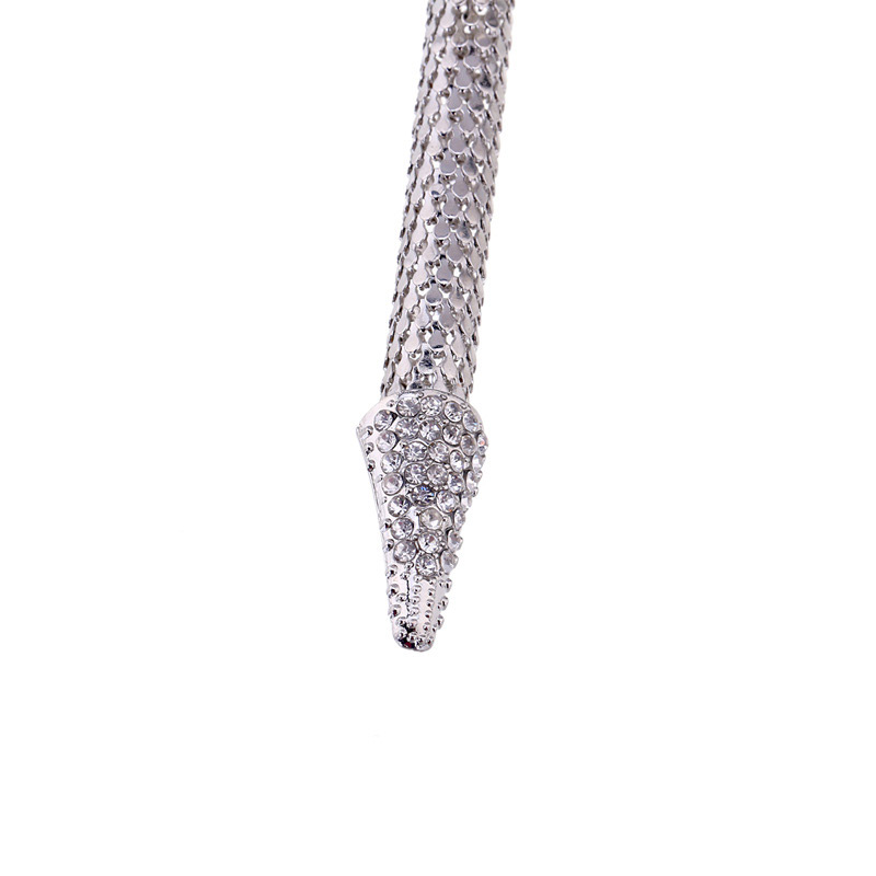 Vintage Silver Color Snake Shape Design Long Necklace,Multi Strand Necklaces