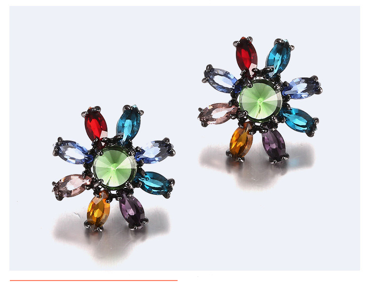 Trendy Multi-color Flower Shape Design Simple Earrings,Drop Earrings