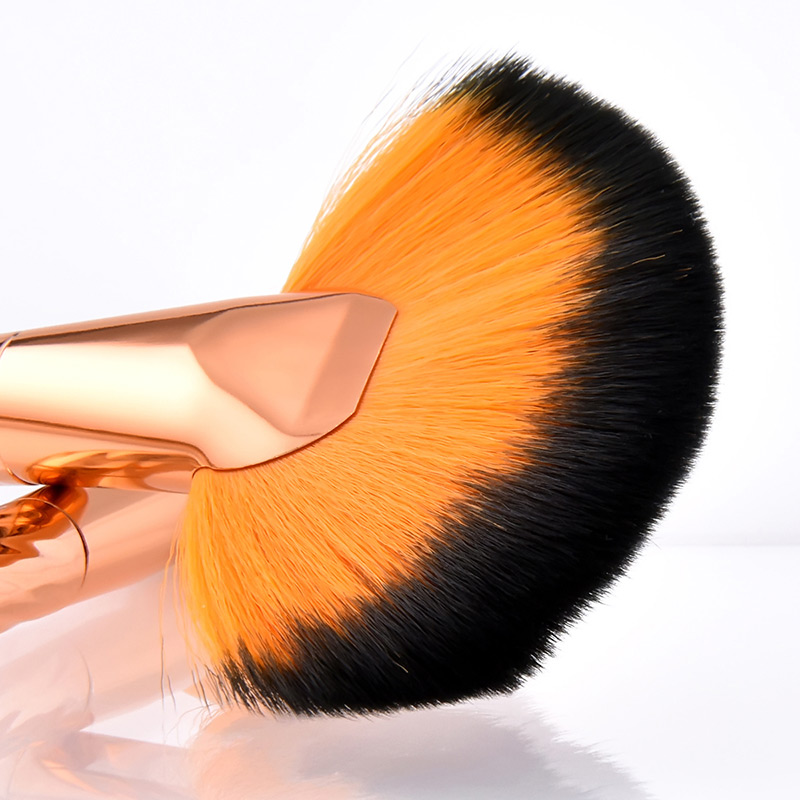 Fashion Orange Sector Shape Decorated Cosmetic Brush(10pcs),Beauty tools