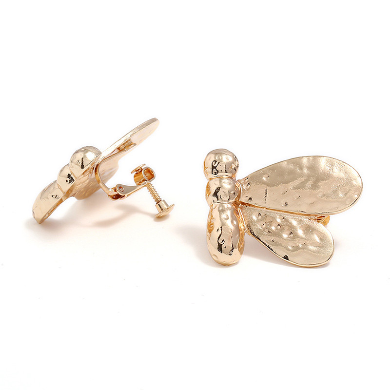 Fashion Gold Color Bee Shape Design Pure Color Earrings,Stud Earrings