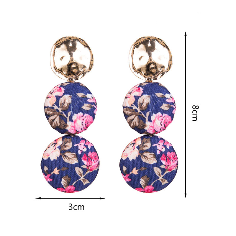 Exaggerated Purple Flower Pattern Decorated Earrings,Drop Earrings