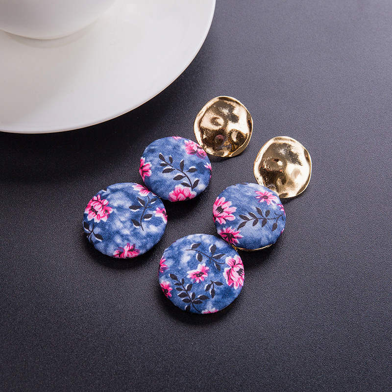 Exaggerated Gray Flower Pattern Decorated Earrings,Drop Earrings