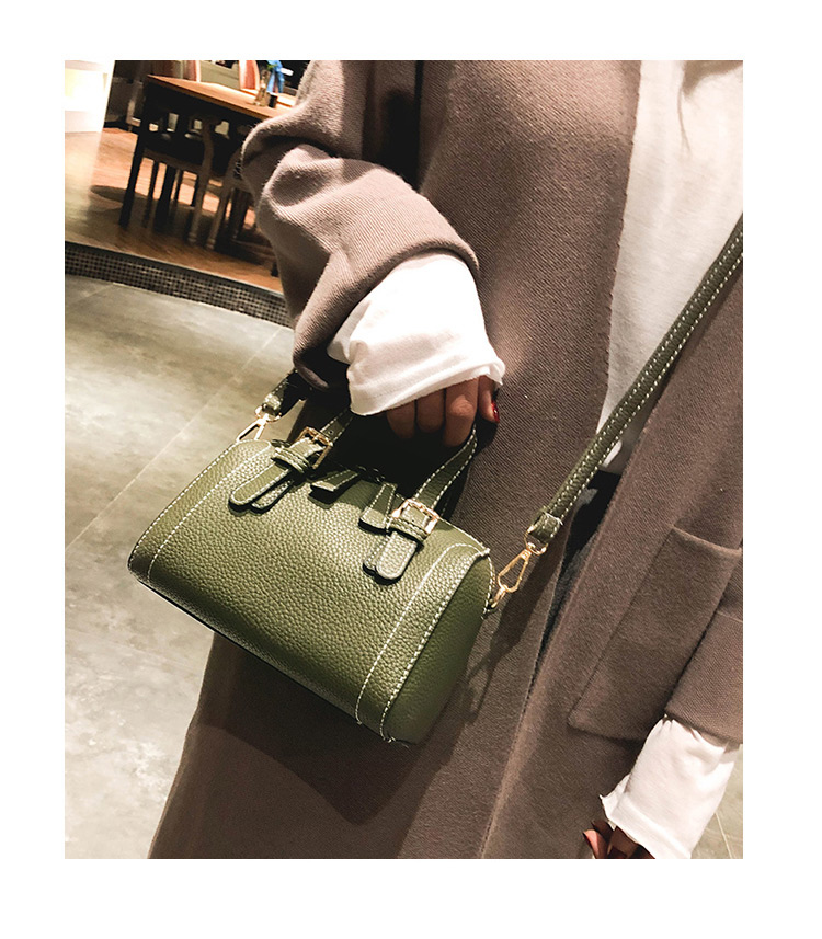 Fashion Green Pure Color Decorated Pillow Shape Bag,Handbags