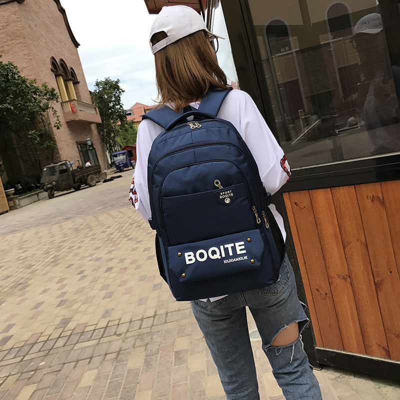 Fashion Navy Letter Pattern Decorated Backpack,Backpack