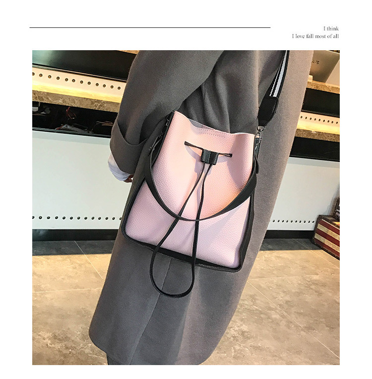 Fashion Pink Pure Color Decorated Shoulder Bag(2pcs),Shoulder bags