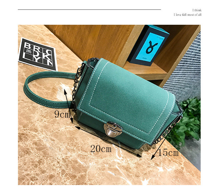 Fashion Green Square Shape Design Pure Color Shoulder Bag,Shoulder bags