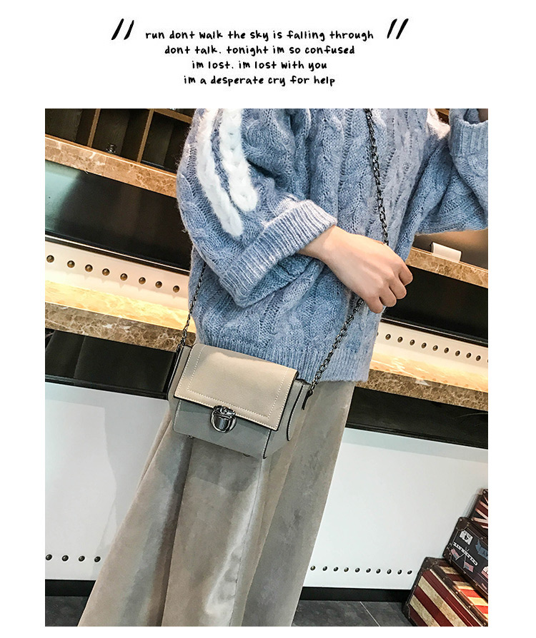Fashion Gray Square Shape Design Pure Color Shoulder Bag,Shoulder bags