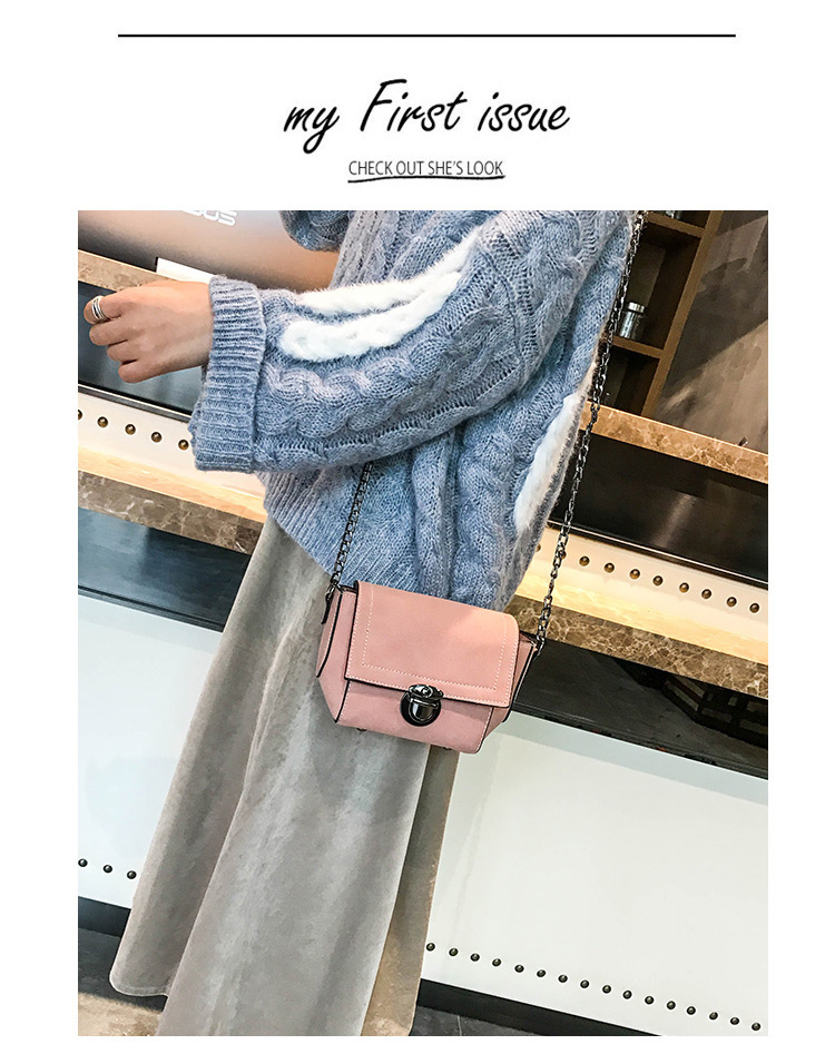 Fashion Pink Square Shape Design Pure Color Shoulder Bag,Shoulder bags