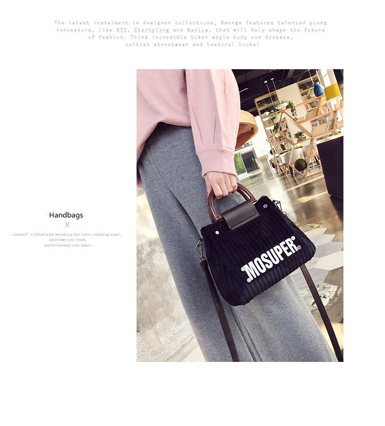 Fashion Khaki Letter Pattern Decorated Handbag(2pcs),Handbags