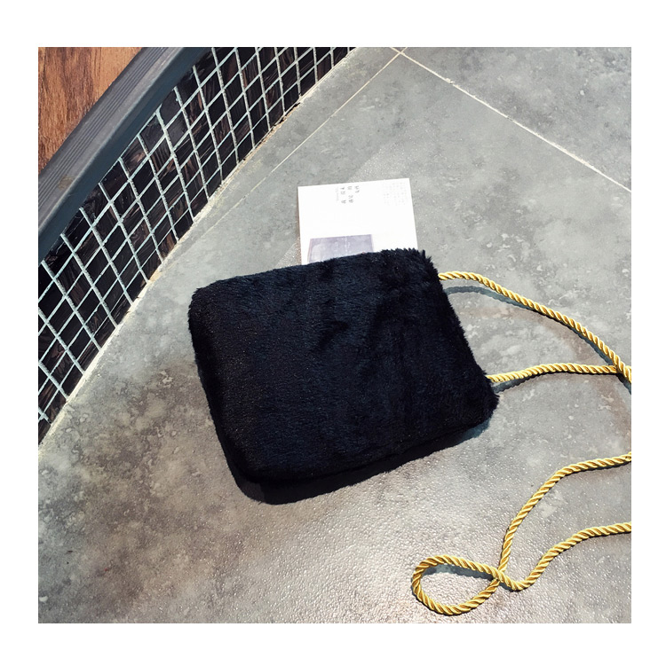 Fashion Black Pure Color Decorated Square Shape Mini Bag,Shoulder bags