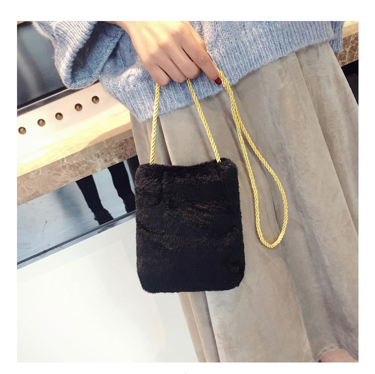 Fashion Black Pure Color Decorated Square Shape Mini Bag,Shoulder bags
