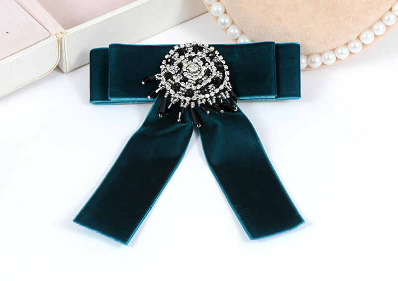 Fashion Black Bead Decorated Bowknot Brooch,Korean Brooches