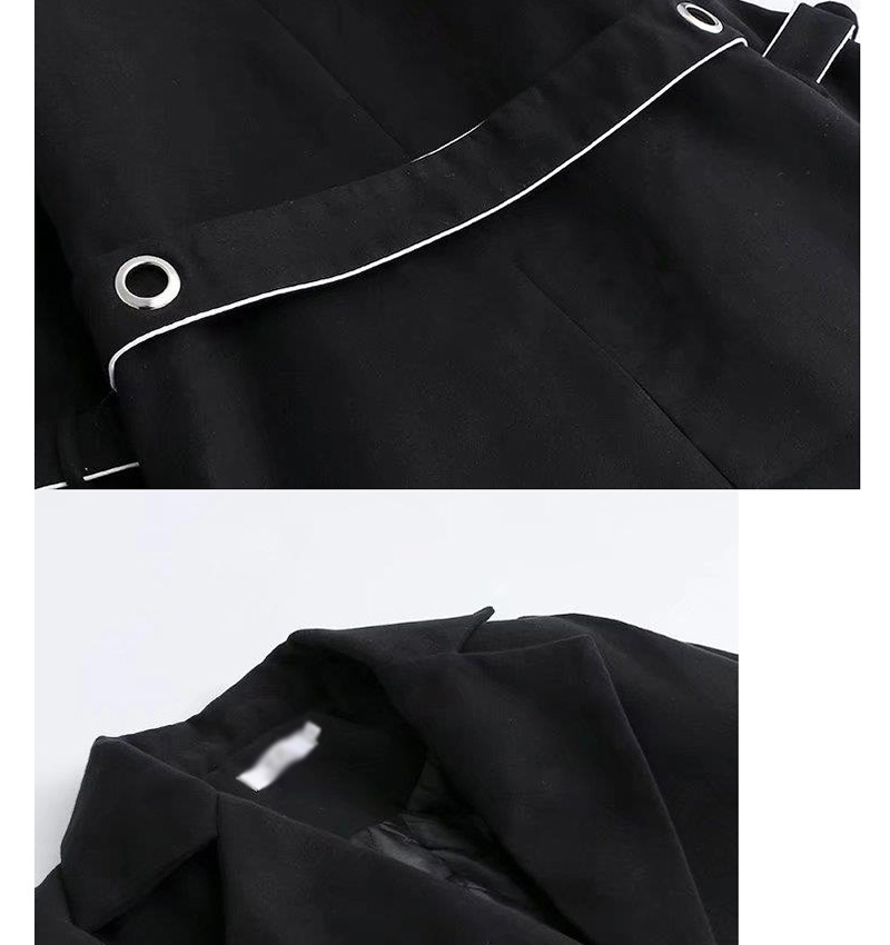 Fashion Black Pure Color Decorated Thicken Coat,Coat-Jacket