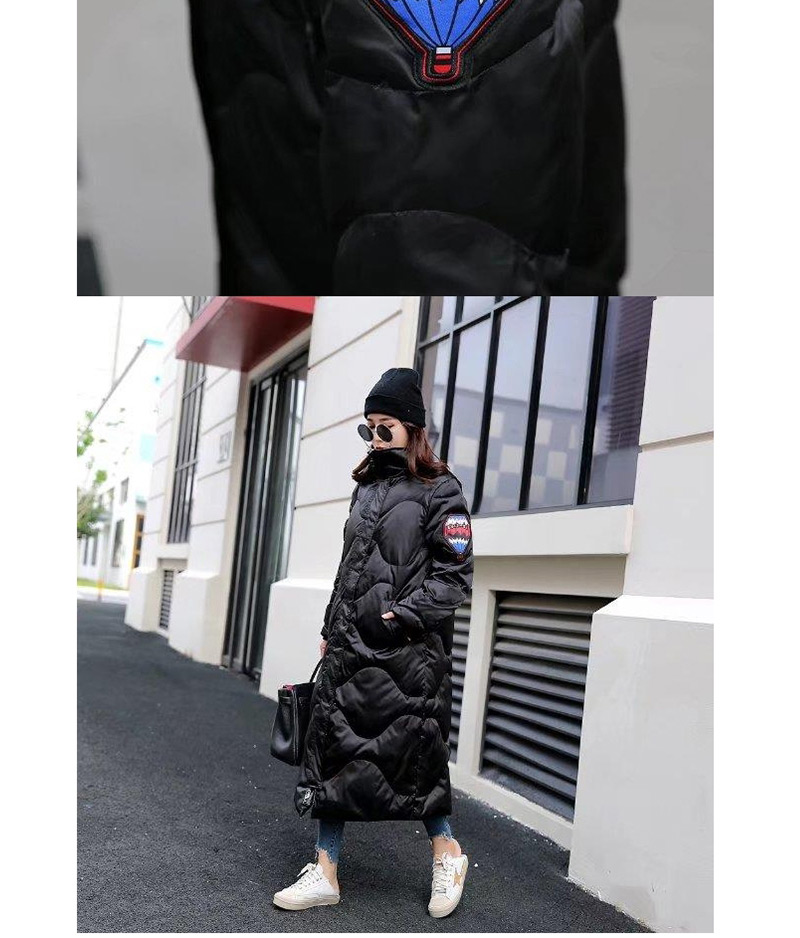 Fashion Black Graffiti Pattern Decorated Thicken Down Coat,Coat-Jacket