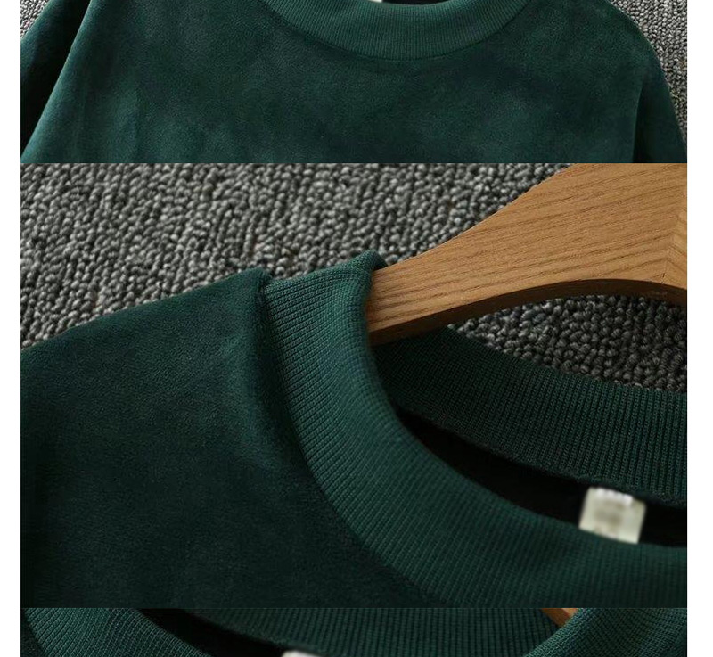 Fashion Black Embroidery Letter Decorated Round Neckline Sweater,Sweatshirts