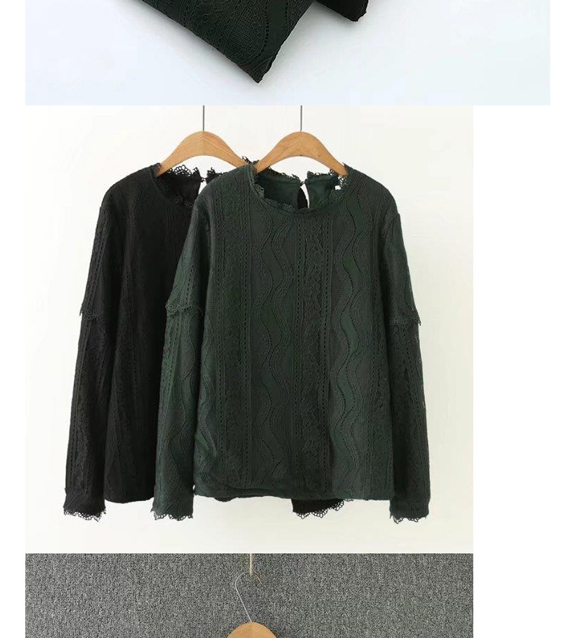 Fashion Green Pure Color Decorated Thicken Blouse,Sweatshirts