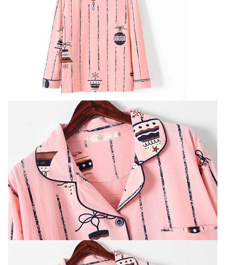 Fashion Pink Lamps Pattern Decorated Simple Pajamas,CURVE SLEEP & LOUNGE