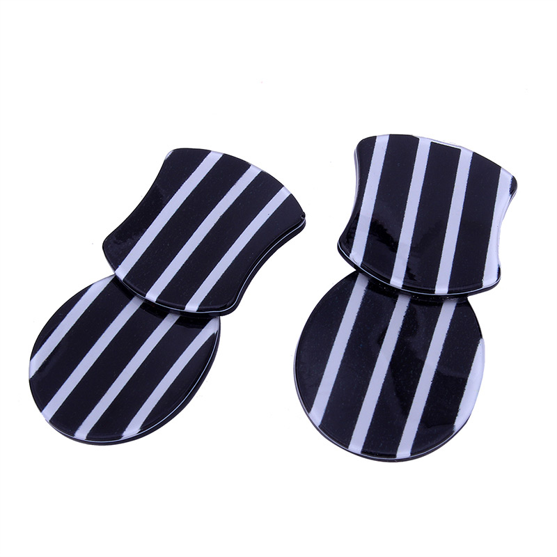 Fashion White+black Stripe Pattern Decorated Earrings,Stud Earrings