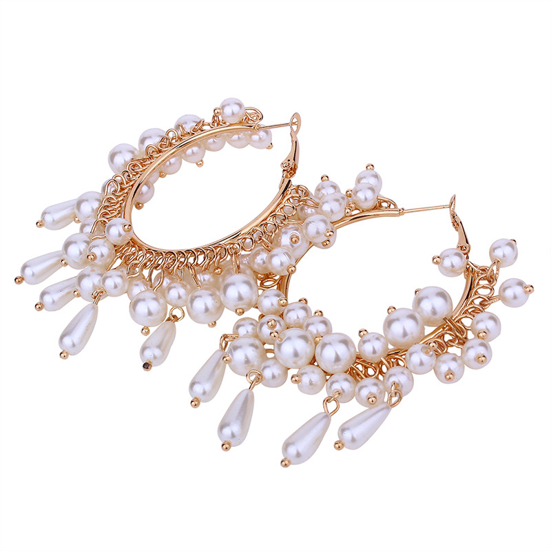 Fashion Gold Color Pearls Decorated Pure Color Earrings,Drop Earrings