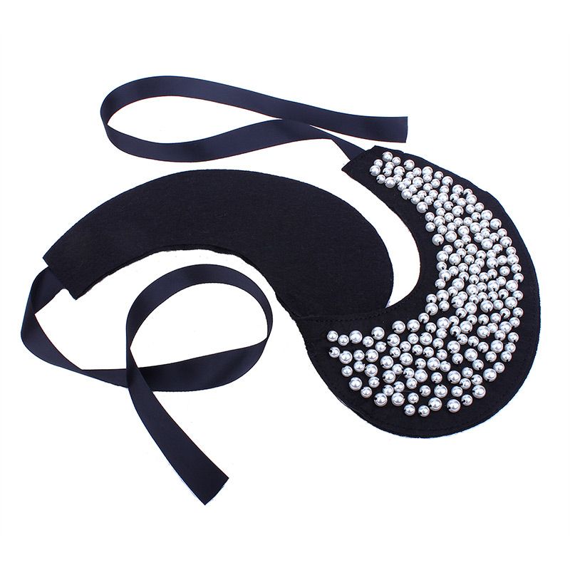 Fashion Silver Color+black Pearls Decorated Round Shape Choker,Chokers