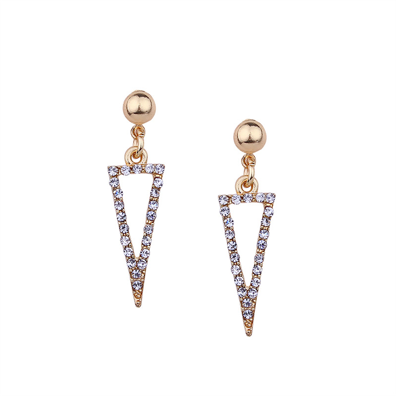 Fashion Silver Color Diamond Decorated Triangle Shape Jewelry Sets,Jewelry Sets
