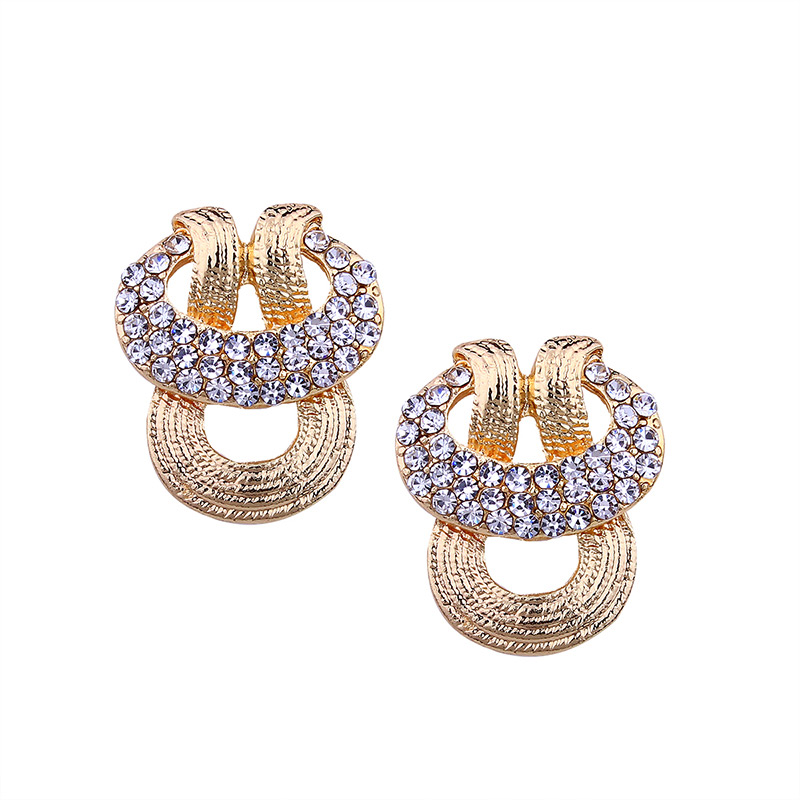 Fashion Silver Color Diamond Decorated Geometric Shape Jewelry Sets,Jewelry Sets