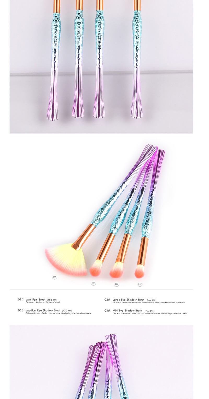 Trendy Yellow+pink Color Mathcing Design Simple Eye Brush(8pcs),Beauty tools