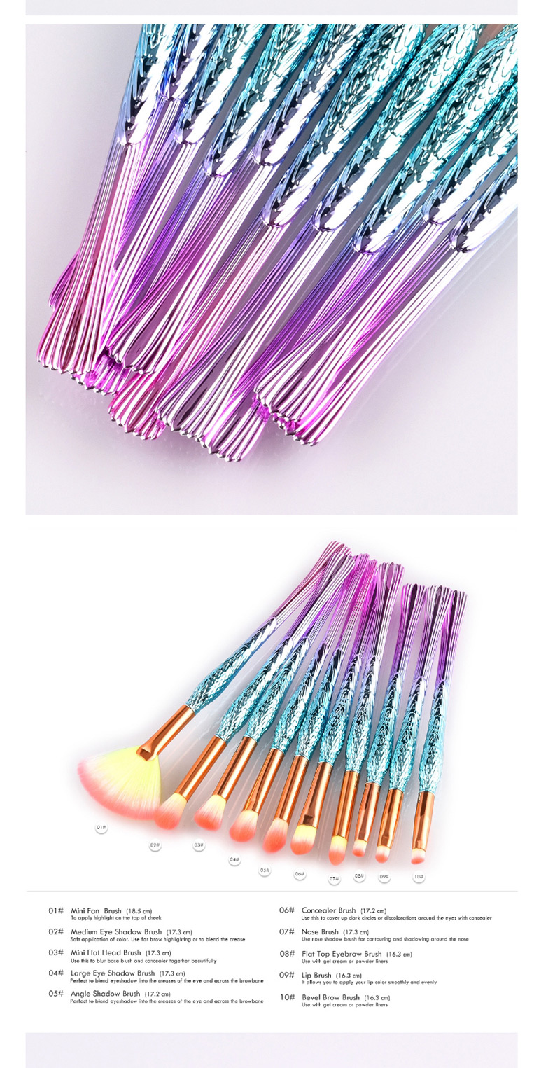Trendy Yellow+pink Sector Shape Design Simple Eye Brush(4pcs),Beauty tools