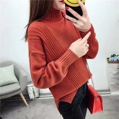 Fashion Beige Pure Color Decorated High-neckline Sweater,Sweater