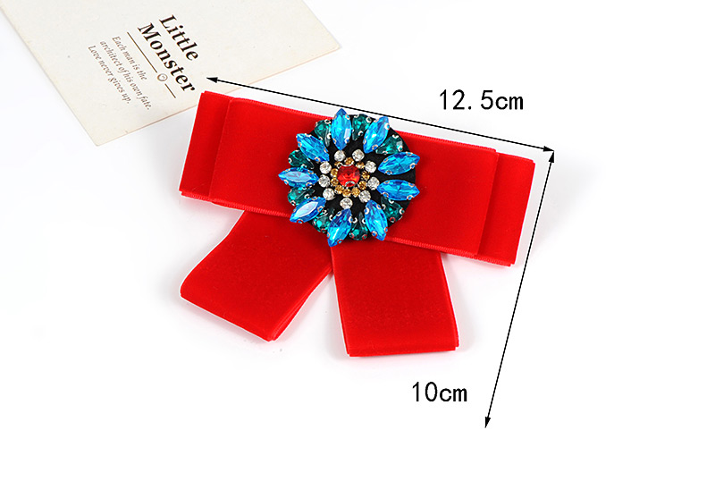 Trendy Sapphire Blue Flower Shape Design Bowknot Brooch,Korean Brooches