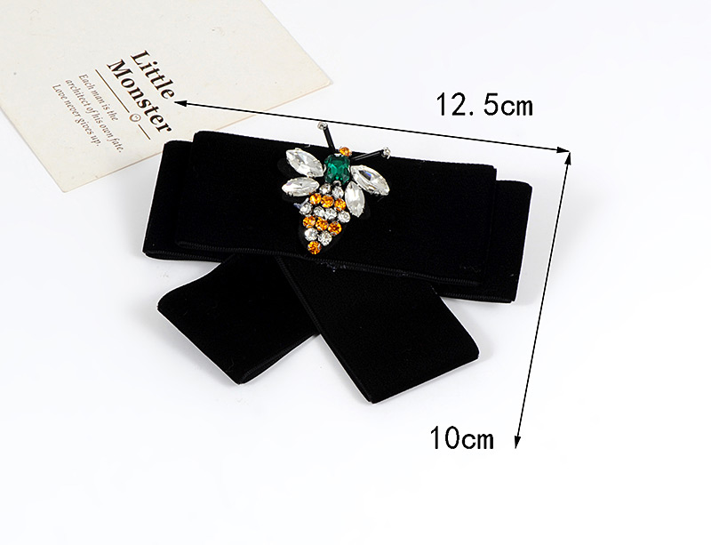 Trendy Black Bee Shape Decorated Bowknot Brooch,Korean Brooches