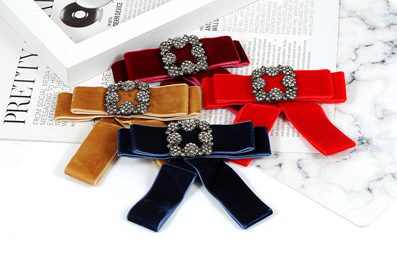Fashion Navy Diamond Decorated Bowknot Brooch,Korean Brooches