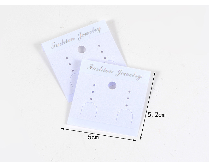 Fashion White Square Shape Design Simple Card(100pcs),Jewelry Packaging & Displays