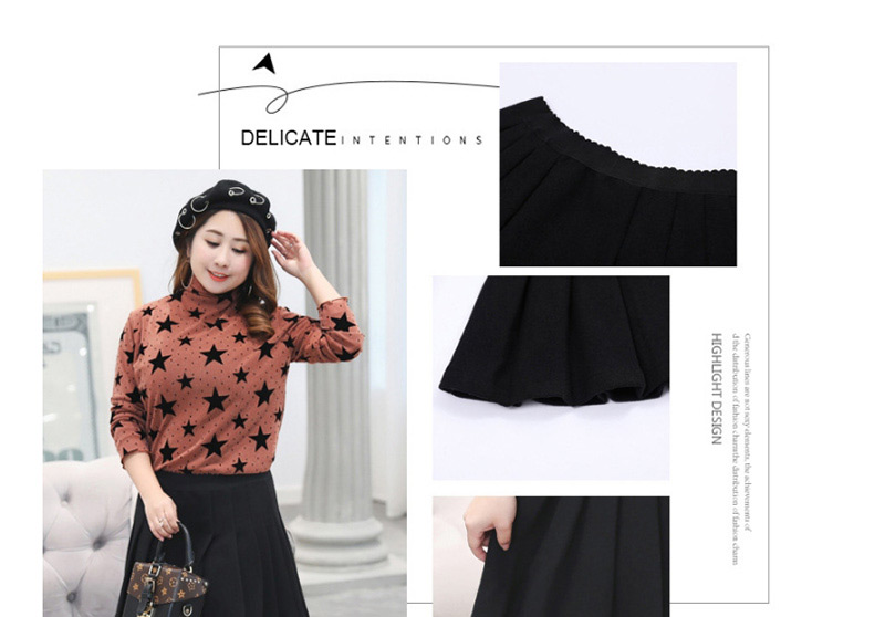 Fashion Black Pure Color Decorated Simple Skirt,Skirts