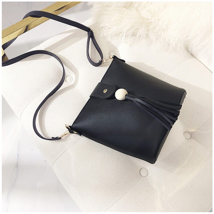 Fashion Gray Tassel Decorated Pure Color Shoulder Bag,Shoulder bags