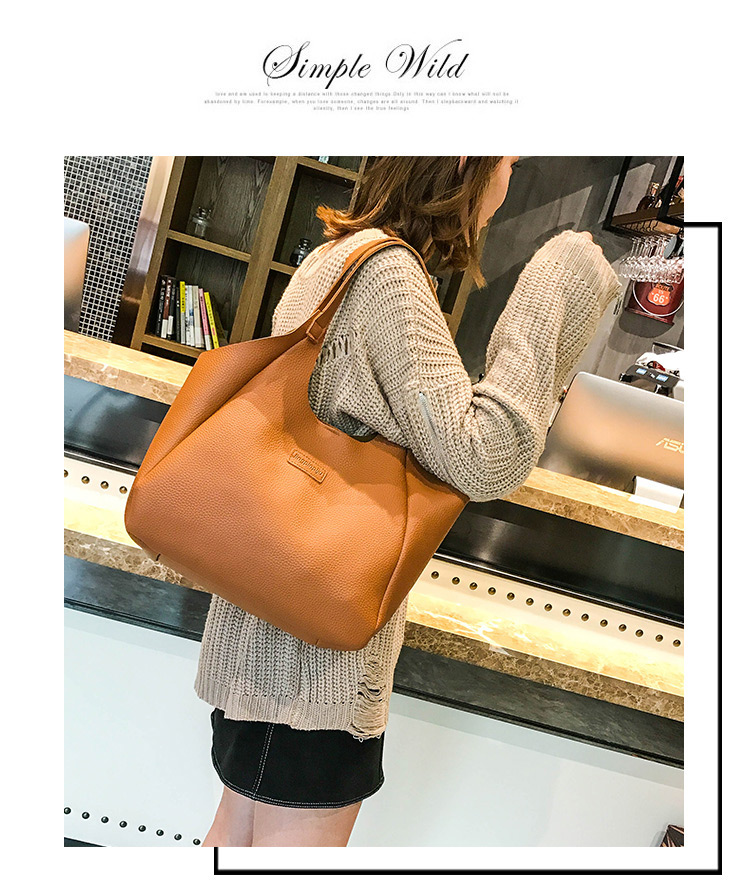 Fashion Pink Pure Color Decorated Shoulder Bag (4pcs),Messenger bags