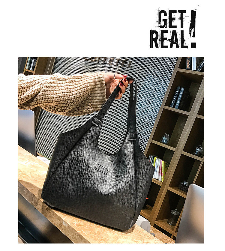 Fashion Light Gray Pure Color Decorated Shoulder Bag (4pcs),Messenger bags