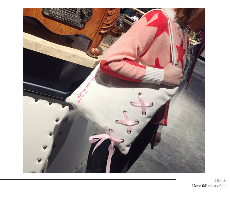 Fashion White Bowknot Decorated Pure Color Shoulder Bag,Messenger bags