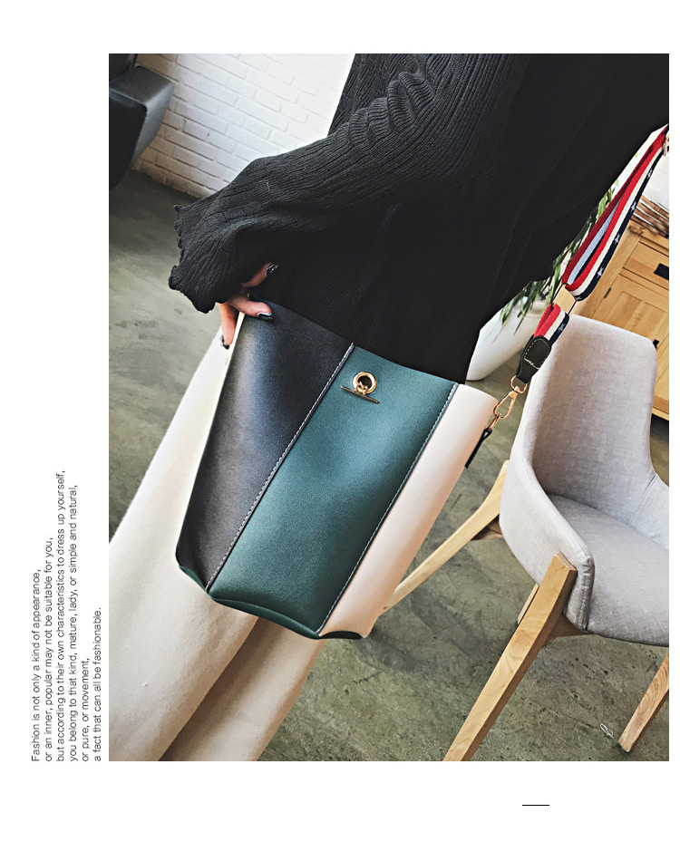 Fashion Green Start Pattern Decorated Shoulder Bag(2pcs),Shoulder bags