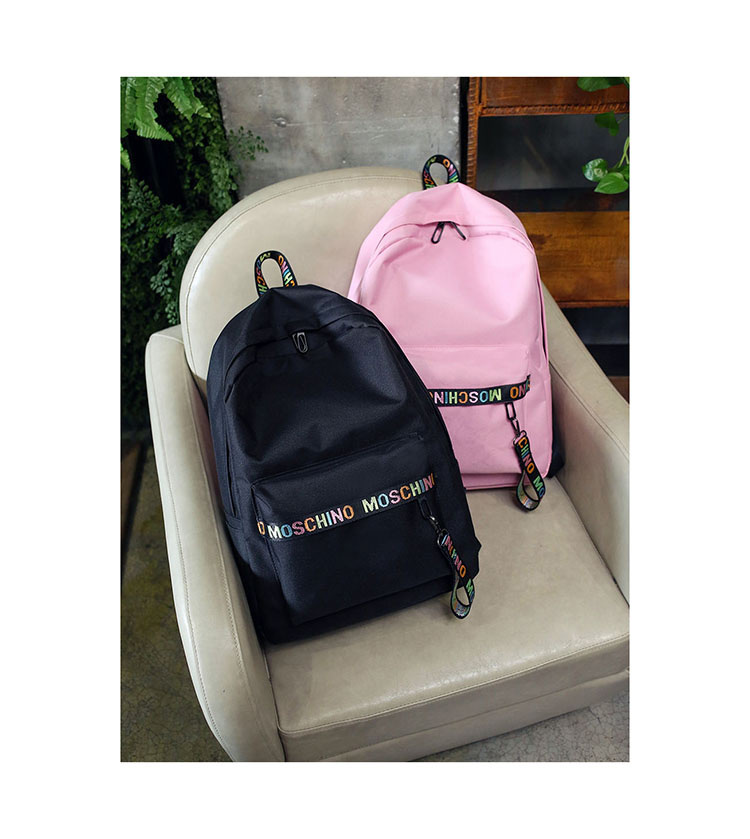Fashion Pink Letter Pattern Decorated Backpack,Backpack